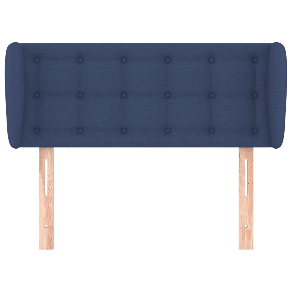 Testiera | Testata ad Orecchio Blu 103x23x78/88cm in Tessuto