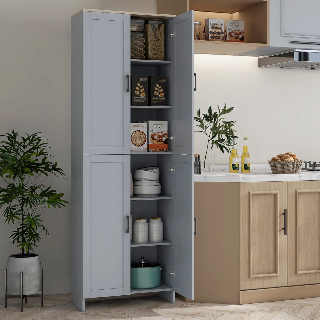 Armadio Cucina Alto ¨C zephmum ¨C Grigio 170 cm