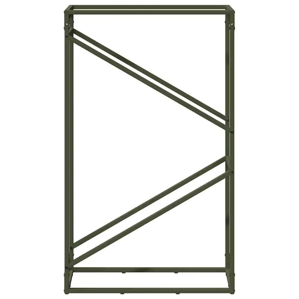 Rastrelliera per Legna da Ardere Verde Oliva 60x25x100 cm 864330