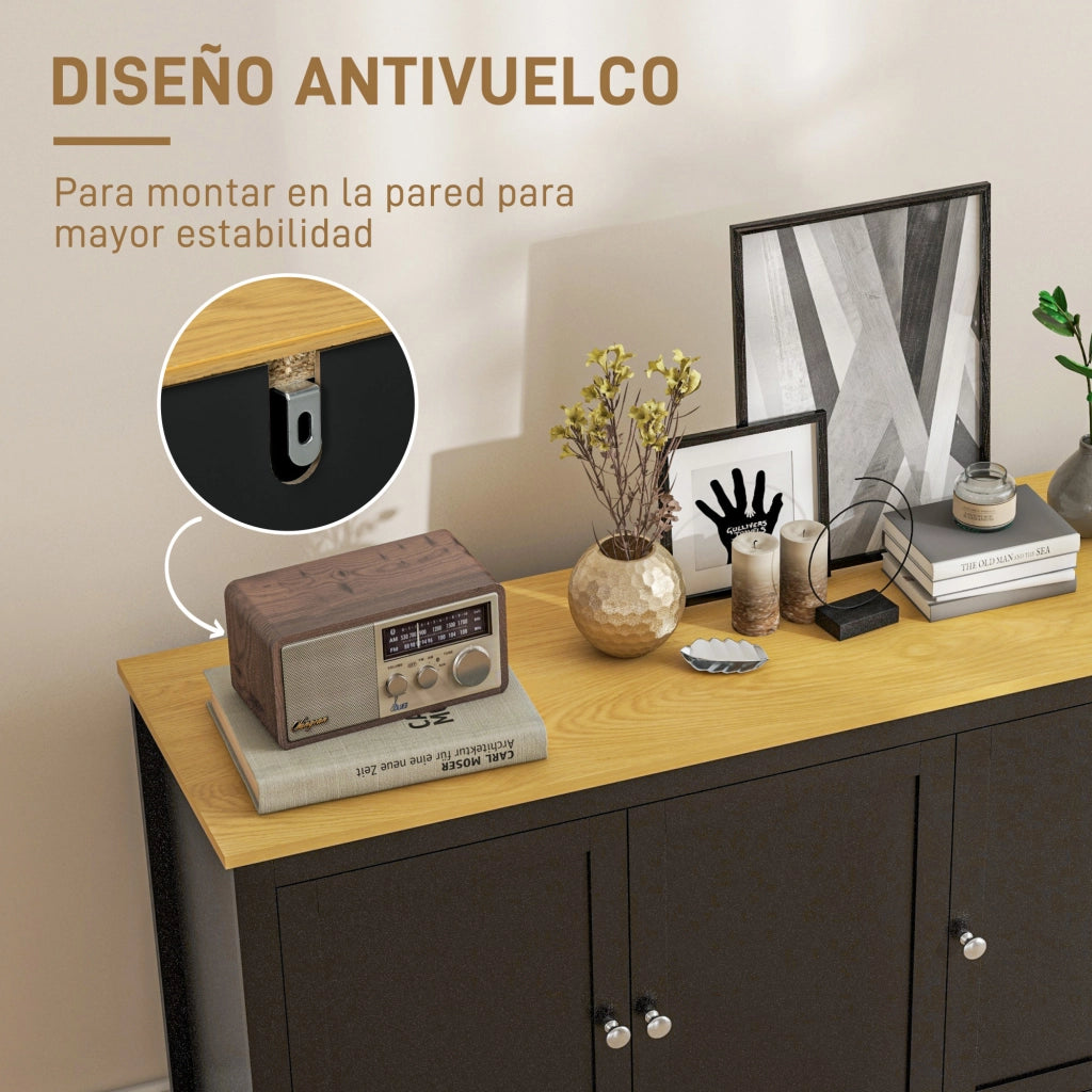 Mobile Ingresso con Ante ¨C Minimal ¨C Nero 120x40x70 cm