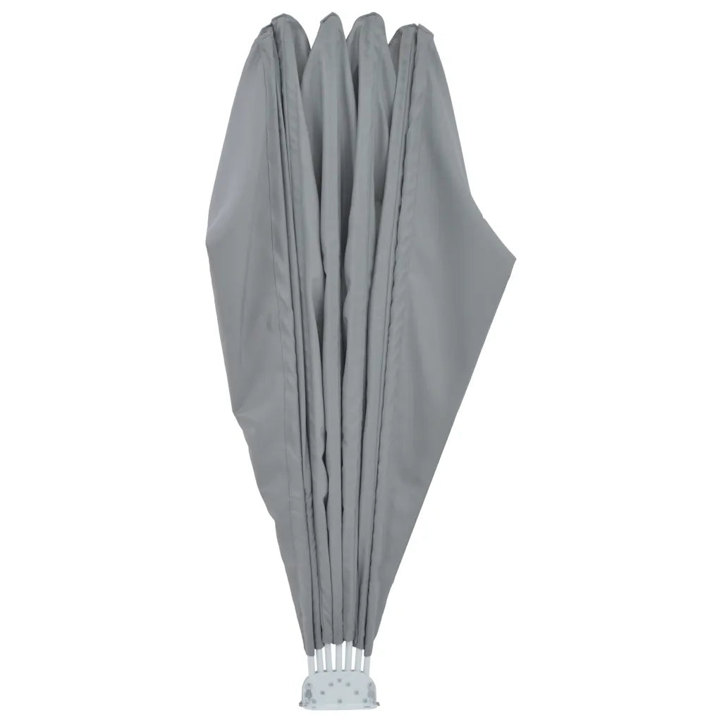Tenda Laterale per Terrazza Pieghevole Grigio 160 cm 44575