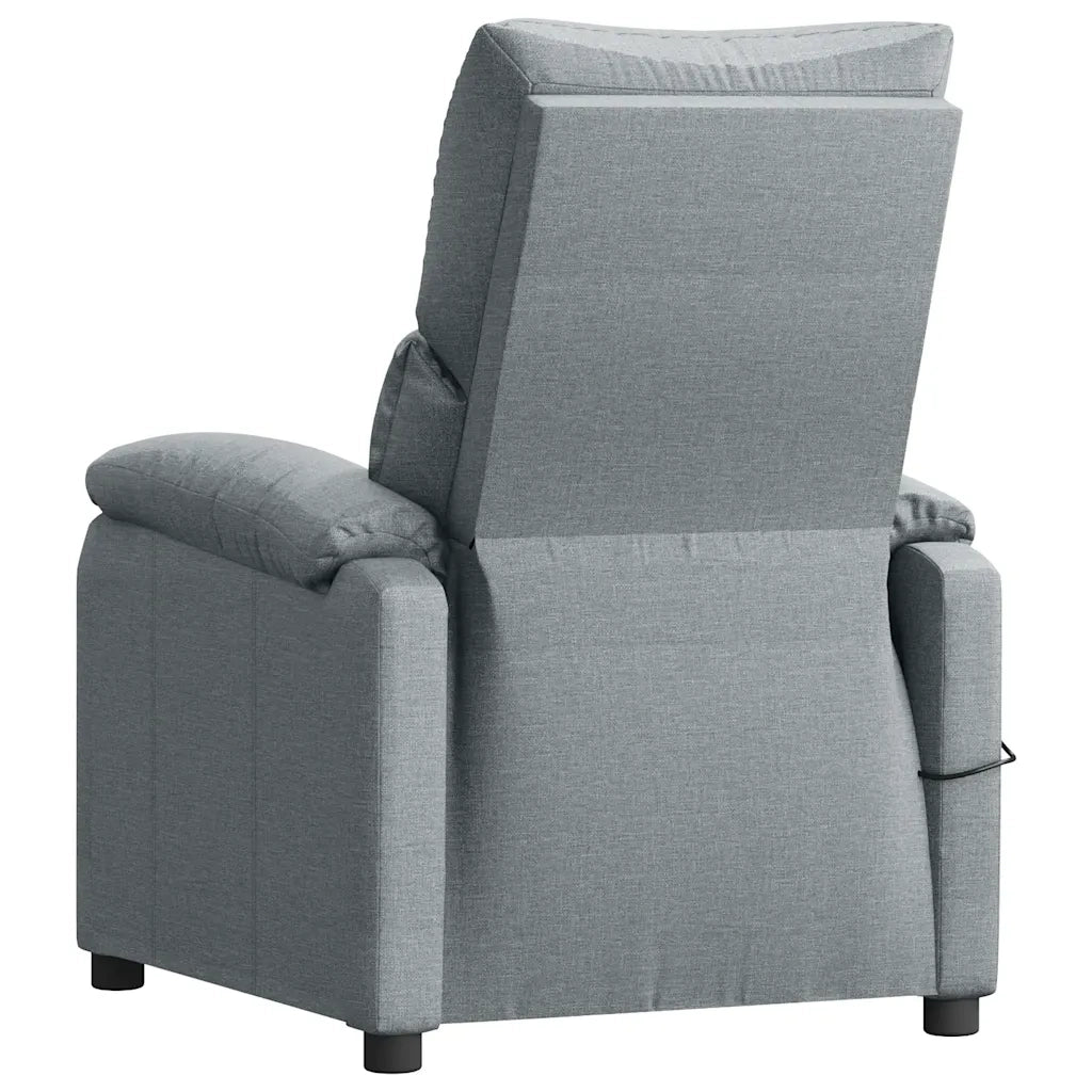 Poltrona Massaggiante in Tessuto Grigio Chiaro 322456