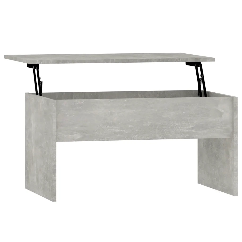 Tavolino-Tavolino da soggiorno-Tavolo Grigio Cemento 80x50,5x41,5 cm in Legno Multistrato
