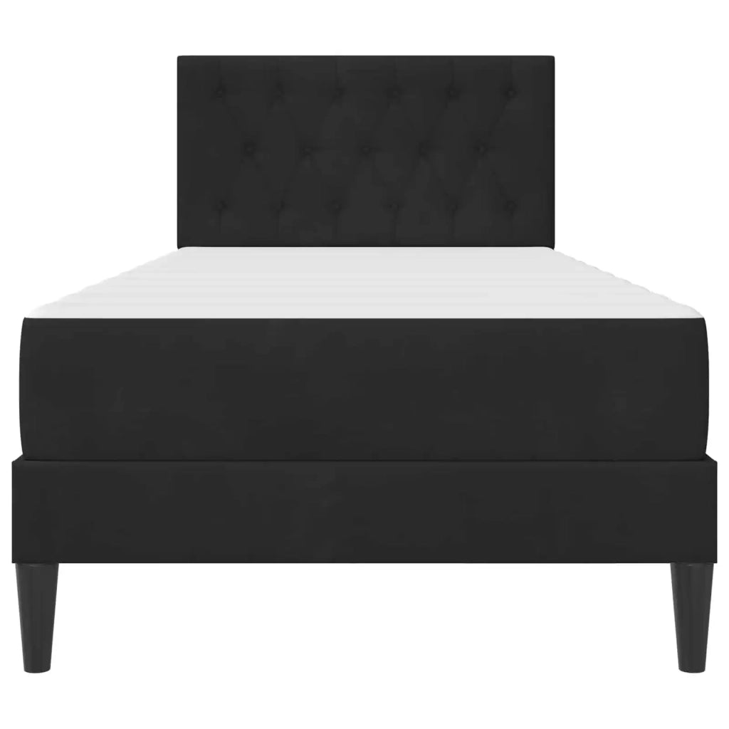 Struttura letto con materasso Nero 80 x 200 cm Velluto 3415016