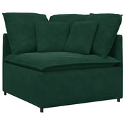 Modulo Angolare Divano Modulare con Cuscini Verde Scuro 100 cm CFW7980881