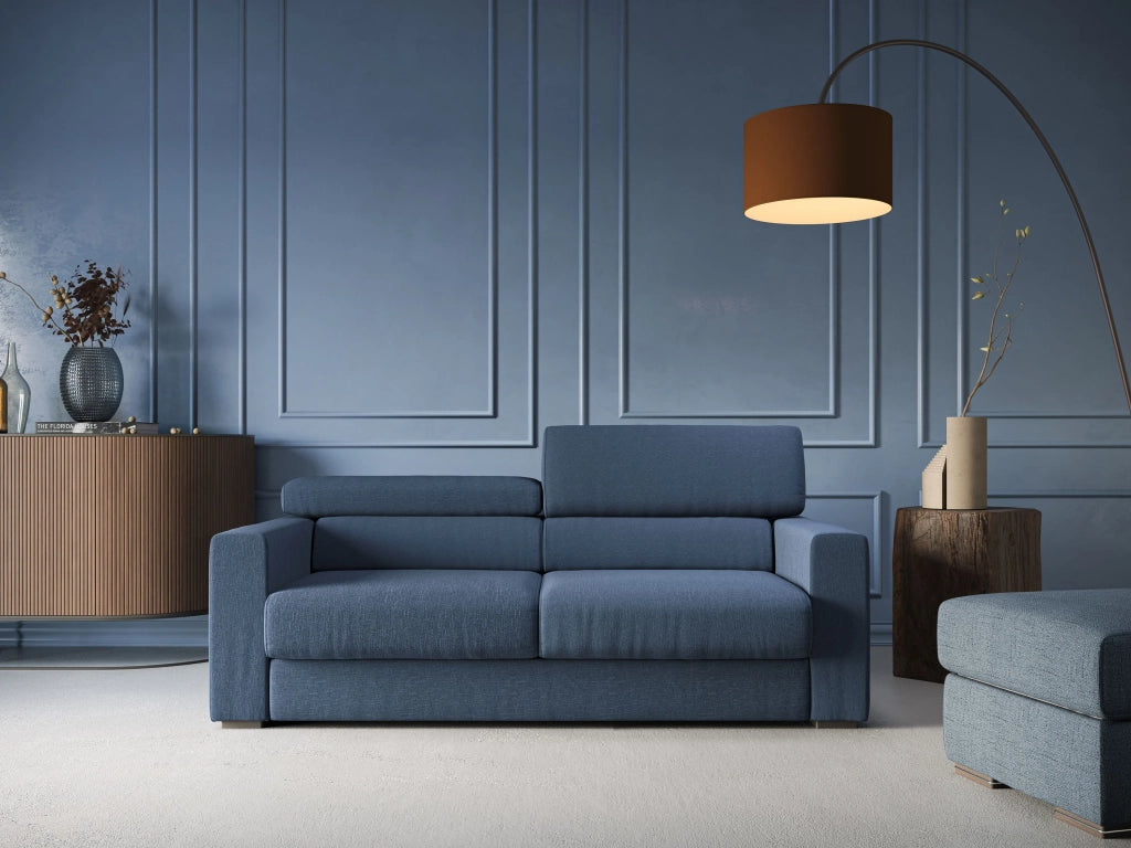Dylan Divano con pouf estraibile 188 cm rosso