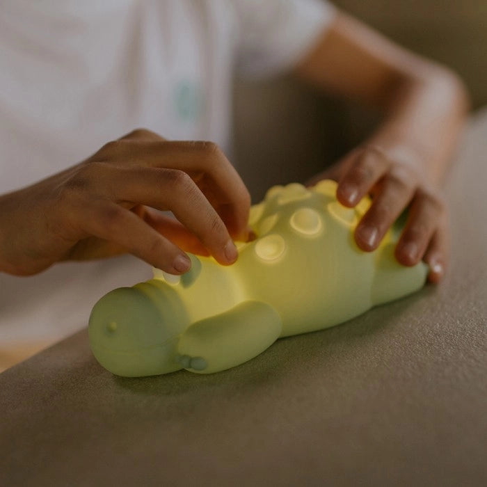 Luce notte bimbi wireless RGBW coccodrillo verde Mary's