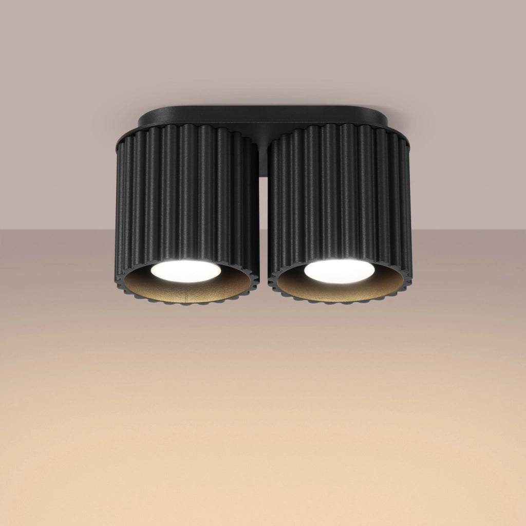 Lampada da soffitto AURA 2 nero GU10