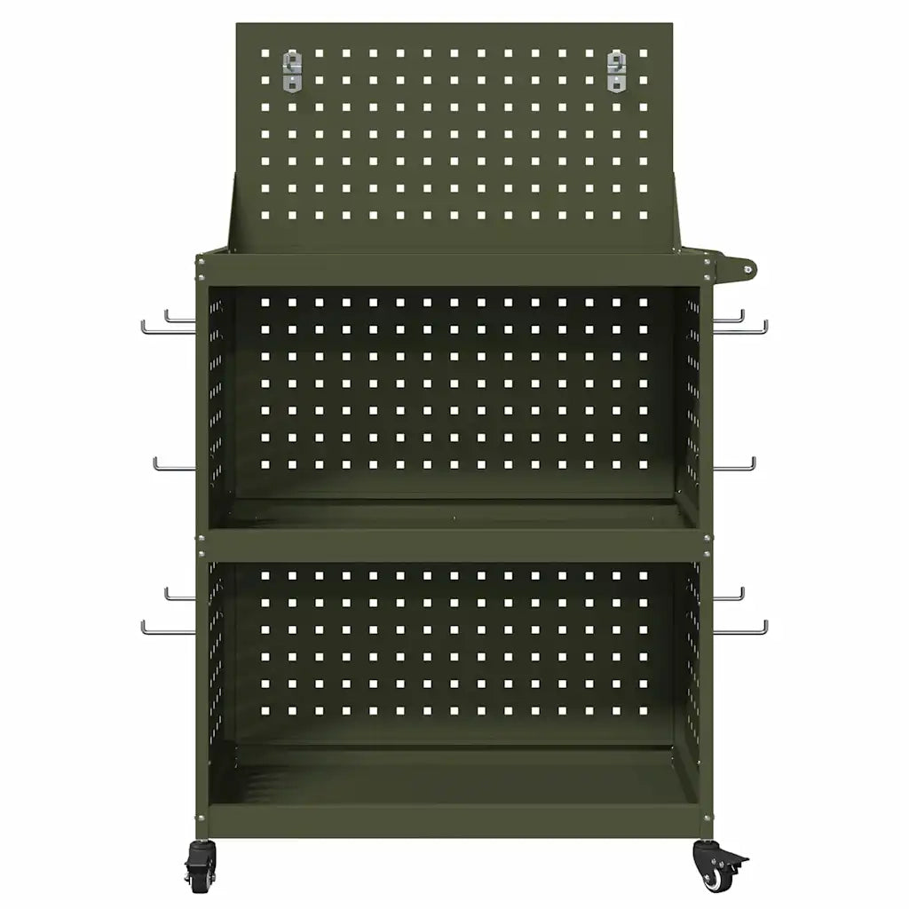 Carrello per Attrezzi con ruota Verde oliva 65 x 35 x 111 cm CFW6973430
