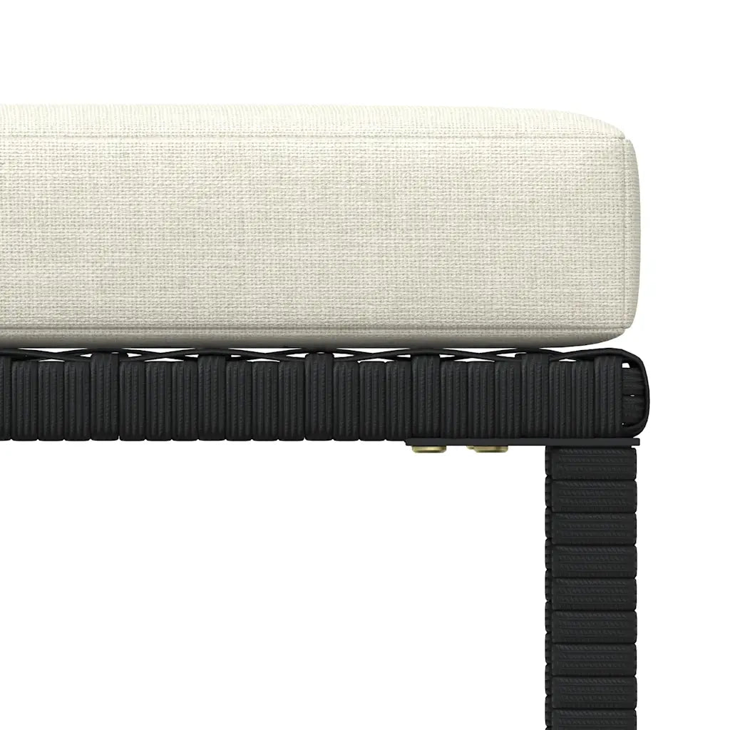 Set Divani da Giardino 4 pz con Cuscini in Polyrattan Nero 313516