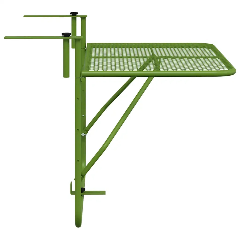 Tavolo da Balcone Verde 60x40 cm in Acciaio 340918