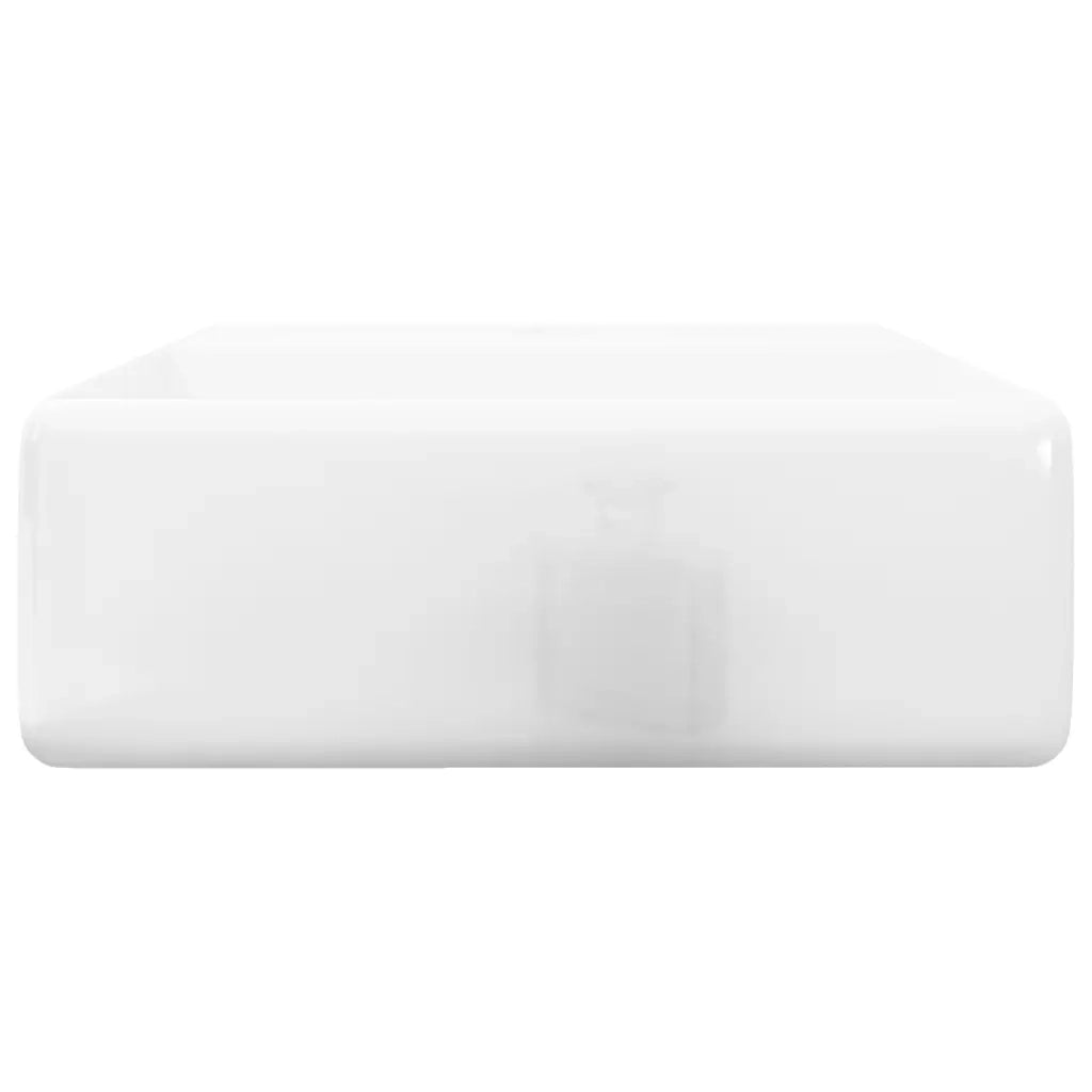Lavandino Bagno in Ceramica Bianca Quadrato con Foro Rubinetto  cod mxl 53563