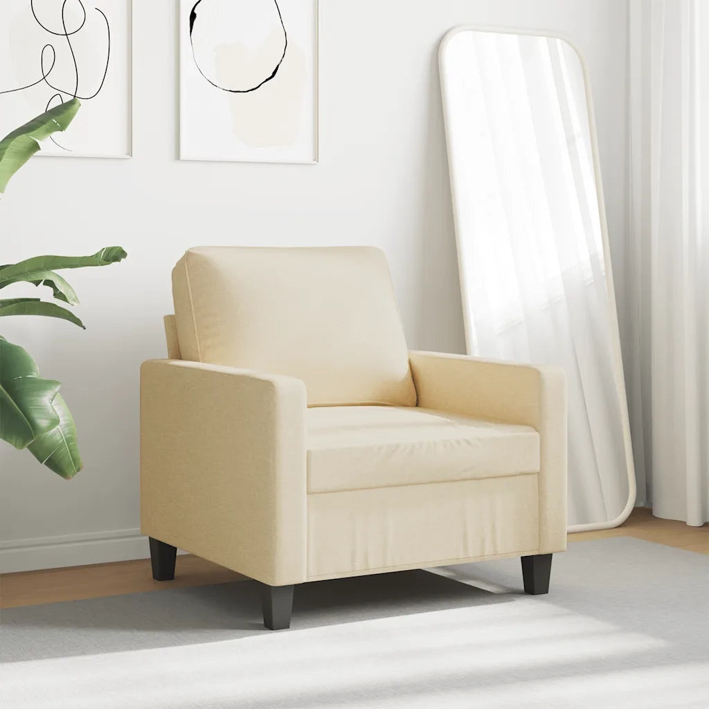 Poltrona | Sedia Relax Crema 60 cm in Tessuto
