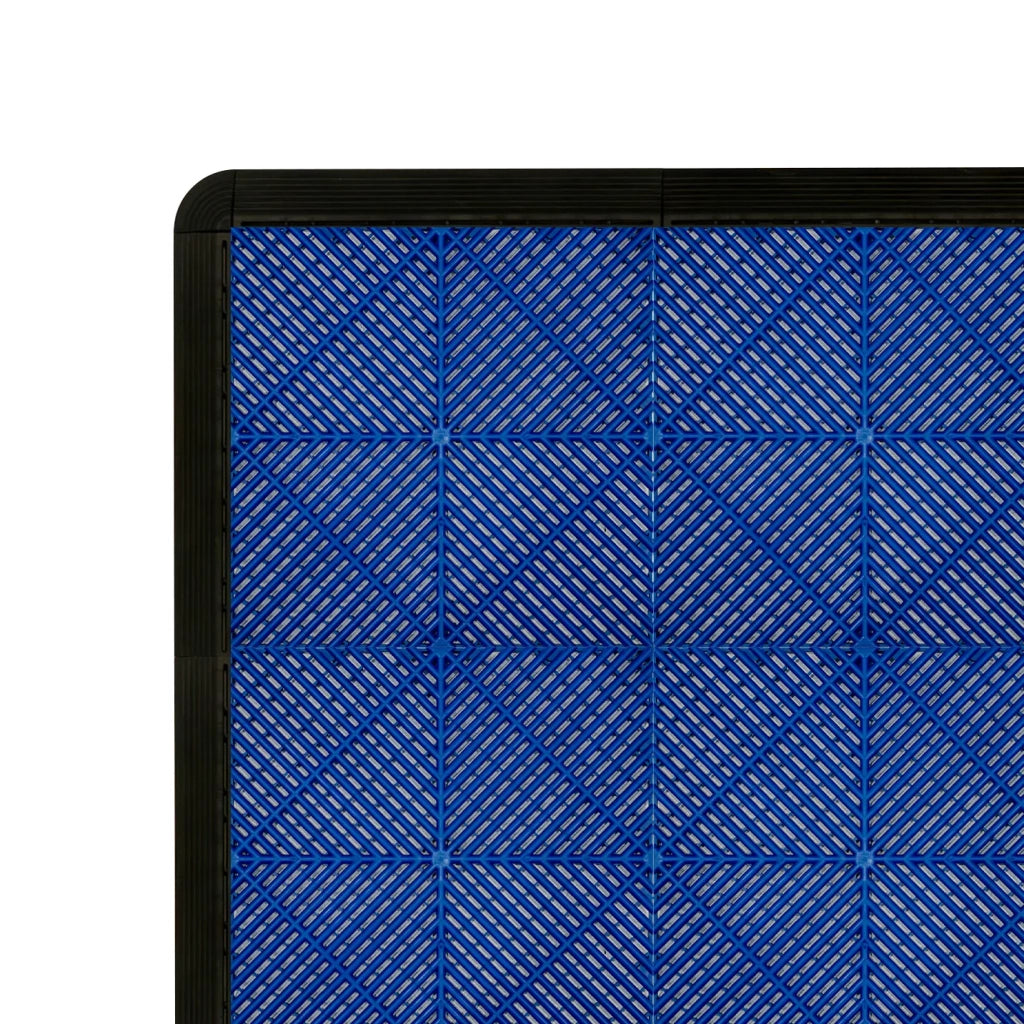 Piastrelle a incastro ventilate Blu 3,2m x 6m per garage e officine, antiscivolo.