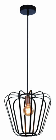 Lampada a sospensione Candellux Jonas Ø35 nero oro E27