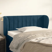 Testiera ad Orecchio-Testata con Orecchie Blu Scuro 93x23x78/88 cm in Velluto 657544