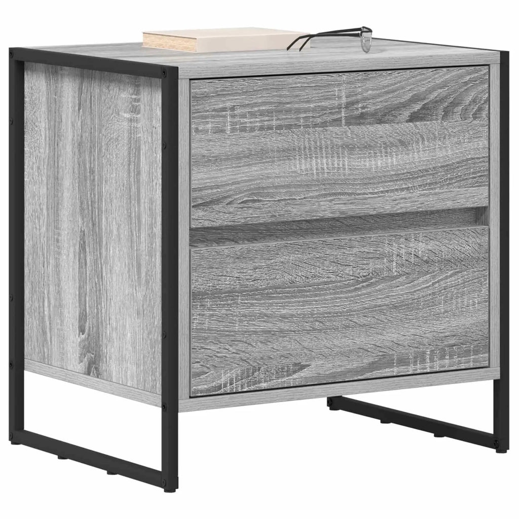 Comodino Grigio Sonoma 50 x 39.5 x 50 cm Legno multistrato 886684
