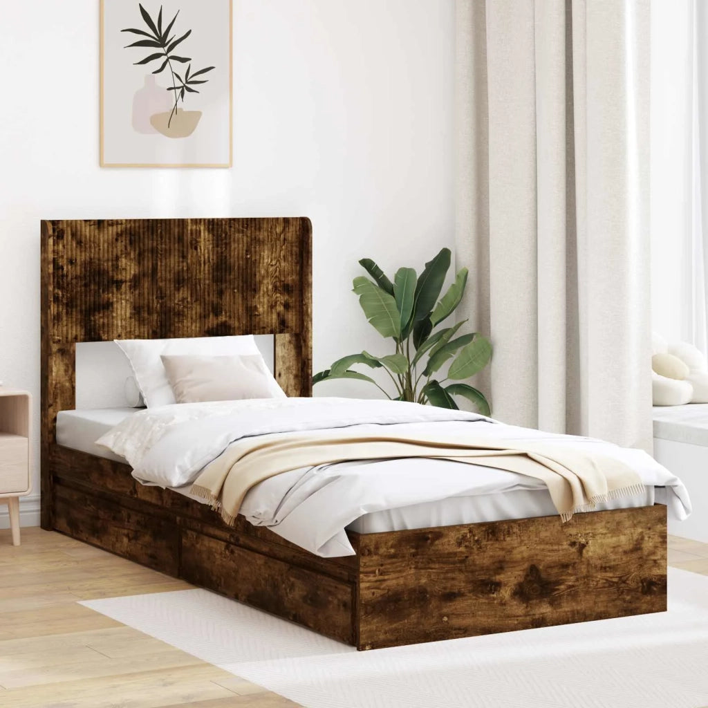 Struttura del letto con stoccaggio e testata 3 pcs 3414423