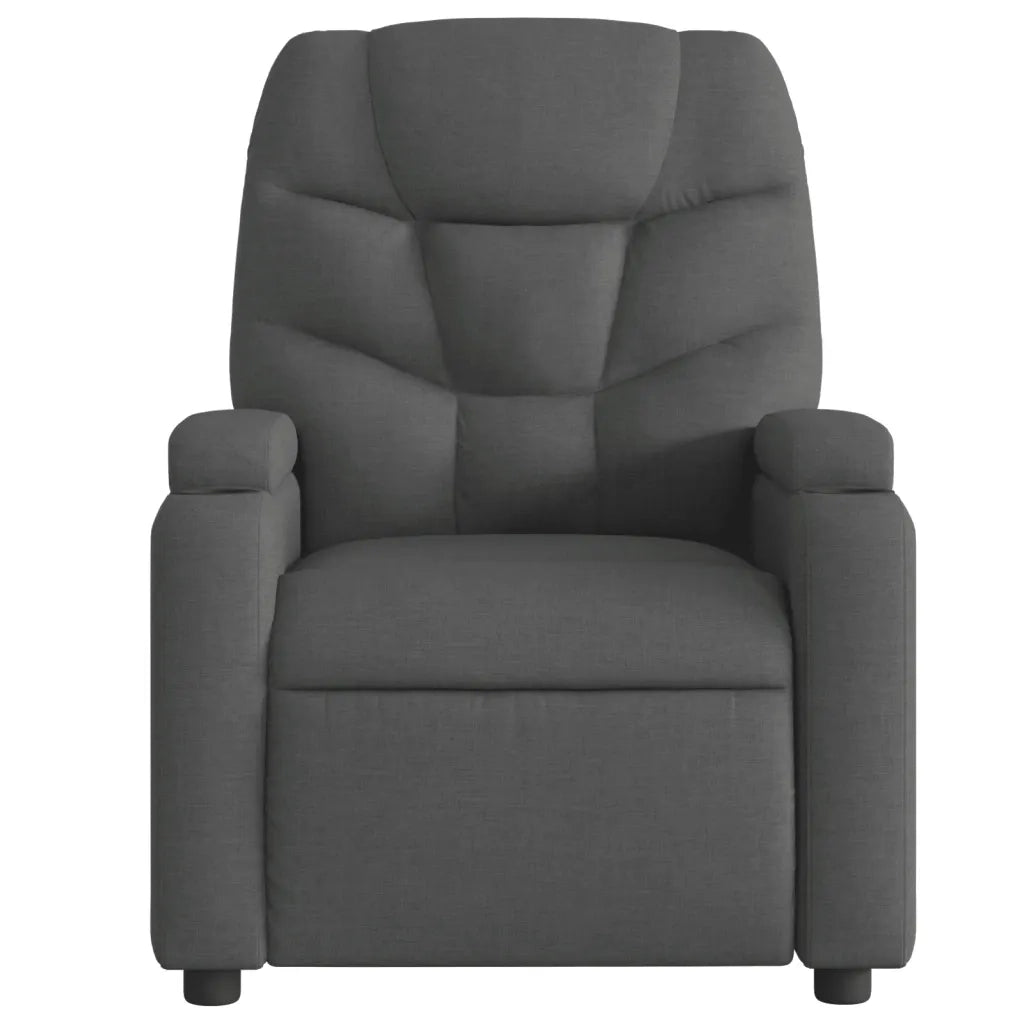 Poltrona reclinabile in tessuto grigio scuro 372442