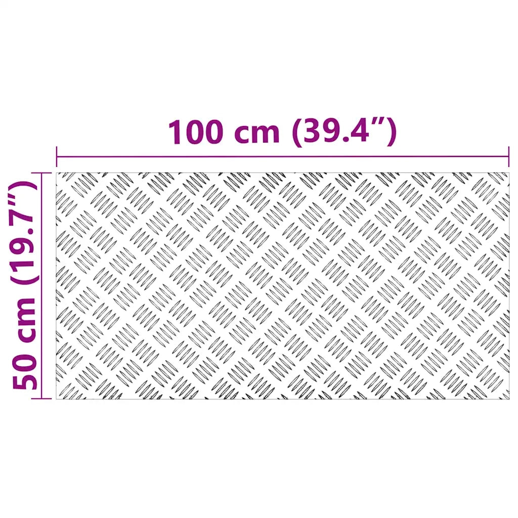 Gradini per Scale 2 pz | Tappetini per scale autoadesivi Argento 100 x 50 cm Alluminio