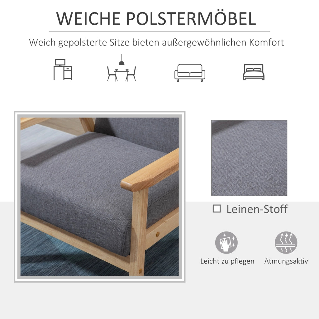 Poltrona massaggiante in legno ¨C zephmum ¨C grigio 64x70x72
