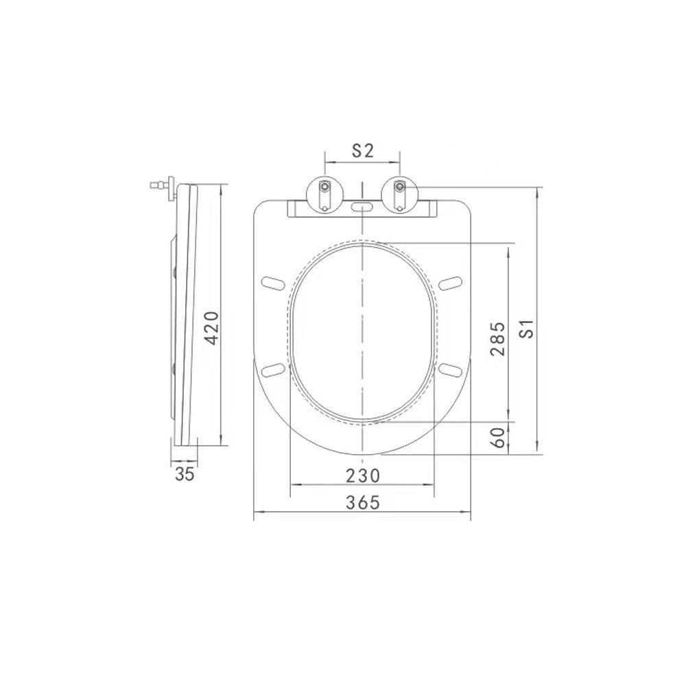 Copriwater cover plastica nero opaco T-COVER