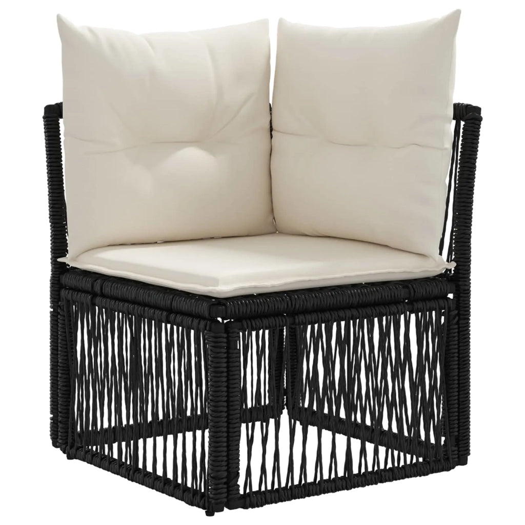Set Divano da Giardino 8 pz Nero polyrattan 3434770