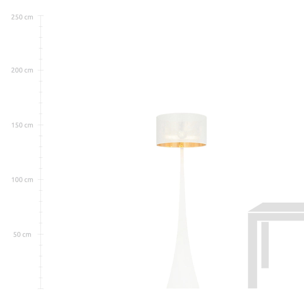 Lampada da terra Emibig Estrella bianco/oro E27 157cm