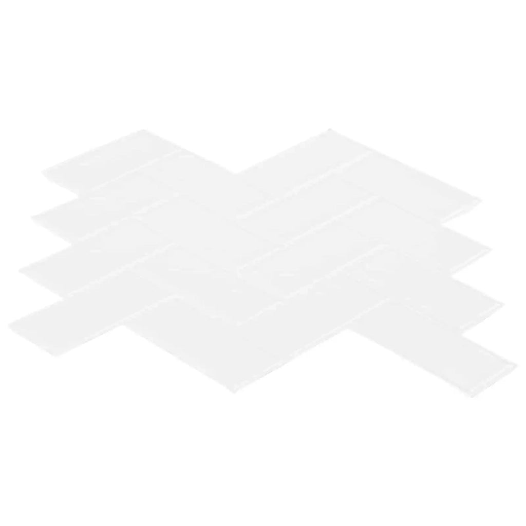 Piastrella a Spina di Pesce 10 pz Bianco 30 x 30 cm CFW5948221