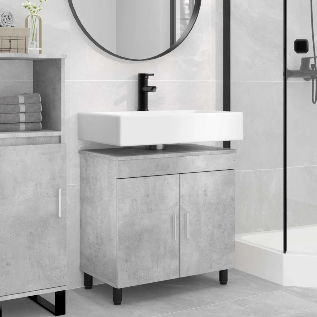Mobiletto da bagno Grigio Cemento 60 x 35 x 60 cm 889398