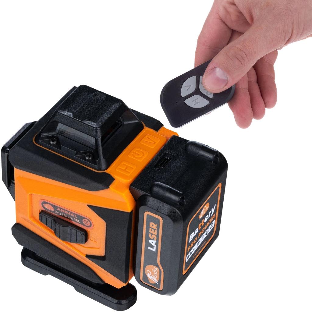 Livella Laser Professionale Animal Pro Hawk RAPH 16L – 16 Linee, IP54, USB-C