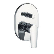Trade Shop - Miscelatore Incasso Doccia Con Deviatore Parete Bagno Ottone Cromato Cube 87123 -