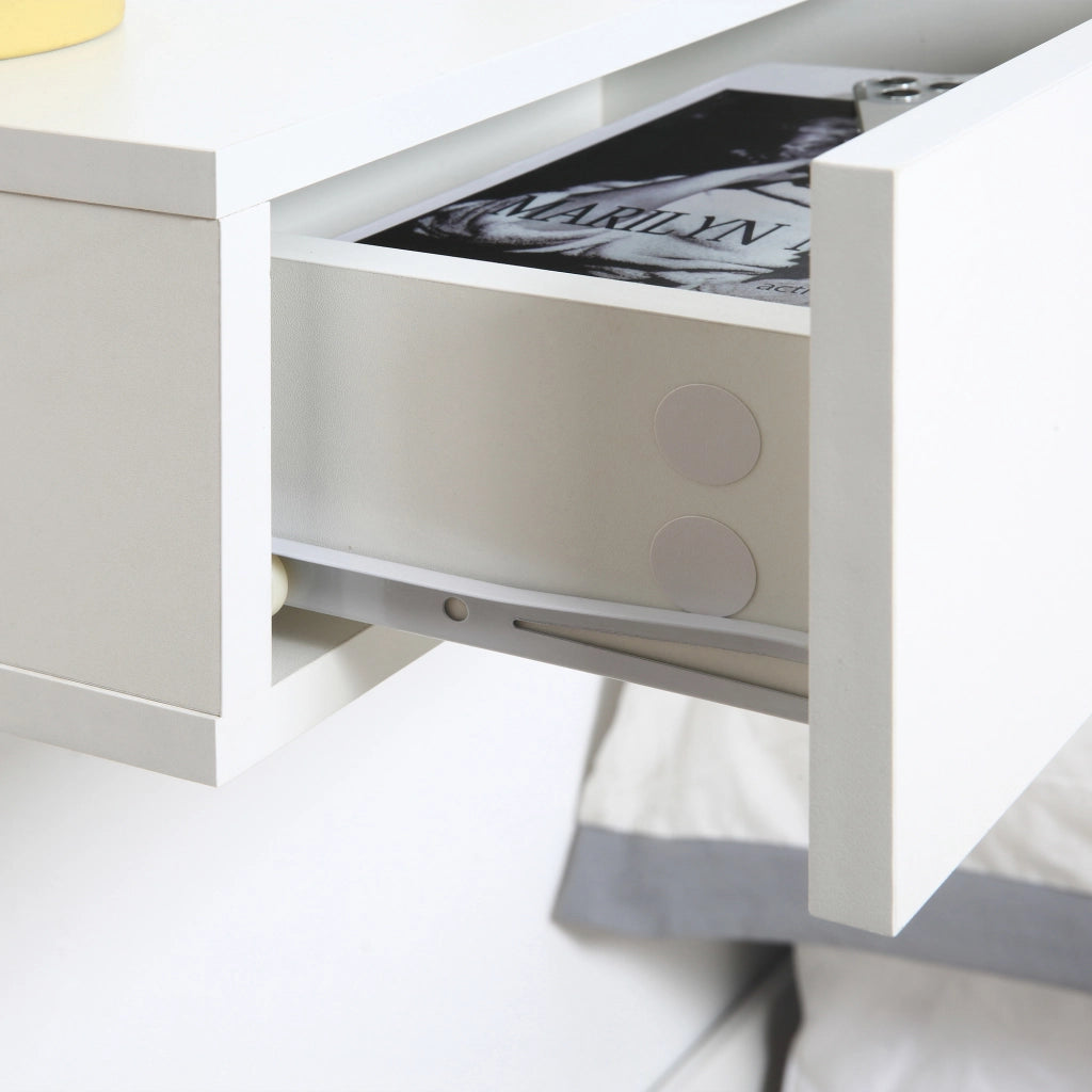 Comodino a Parete con Cassetto ¨C Minimal ¨C 40x30x15 Bianco