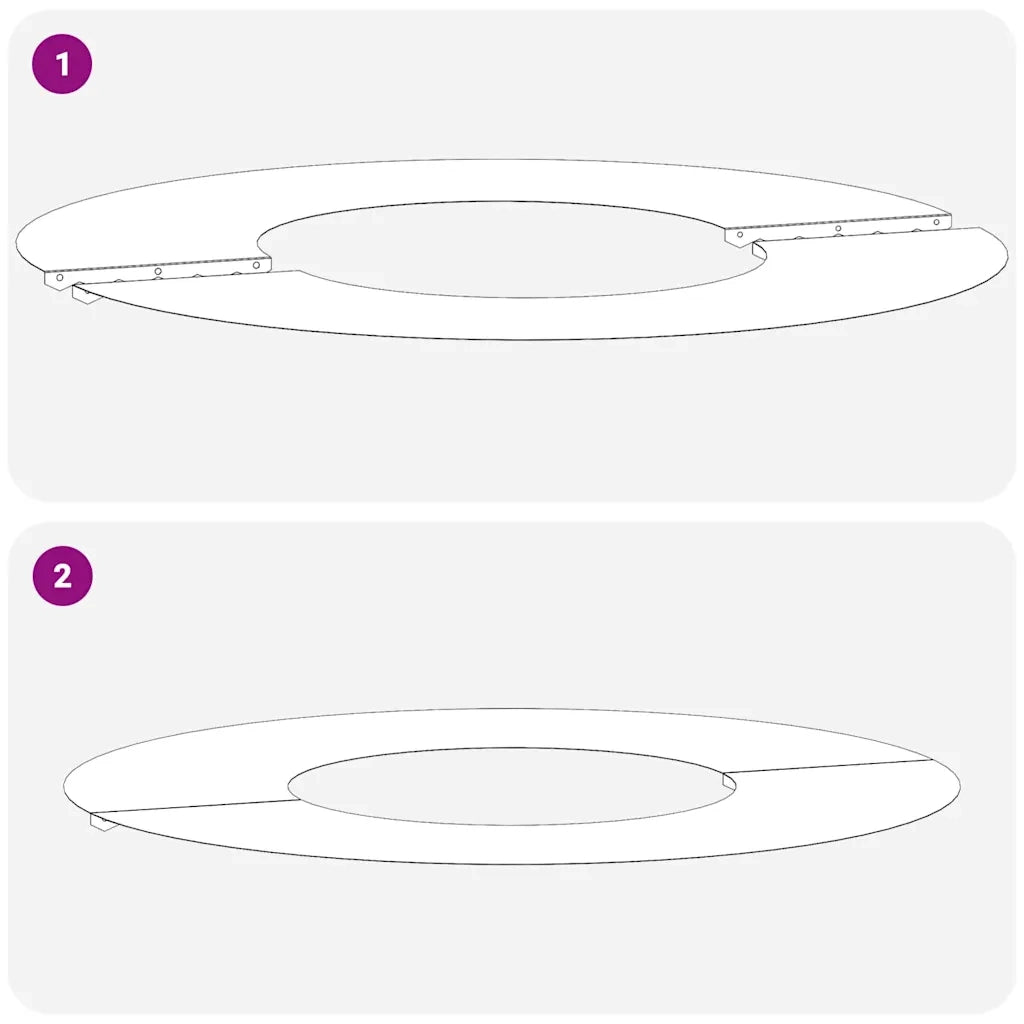 adatto per Anelli d'Albero Piatto 5 pcs Bianco Ø30 / 60 cm 873665