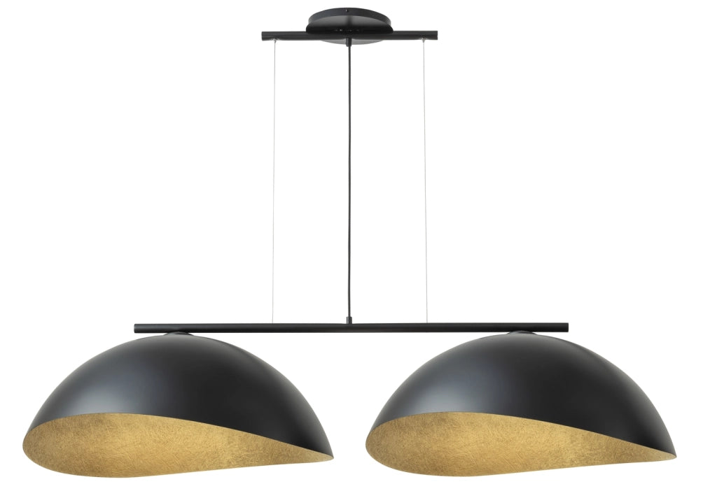 Lampada a sospensione Solar Sigma 2xE27 nero/oro 68cm