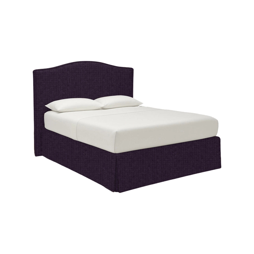 Bebington, Letto Matrimoniale Sfoderabile Made in Italy, Viola