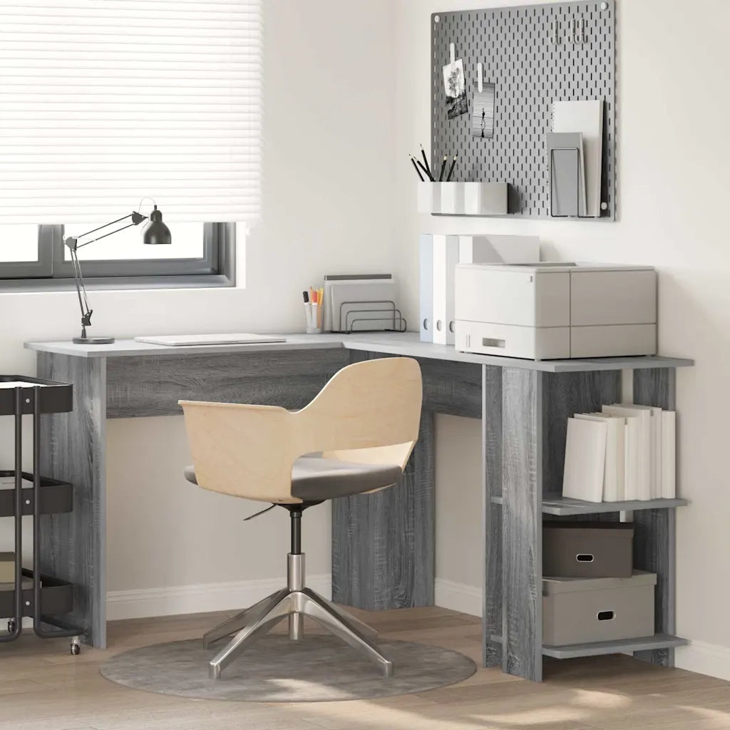 Scrivania ad angolo Grigio Sonoma Legno ingegnerizzato 869559