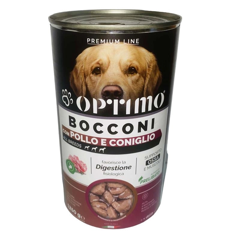 OPTIMO BOCCONCINI PER CANE AL GUSTO POLLO E CONIGLIO DA 1250 GR