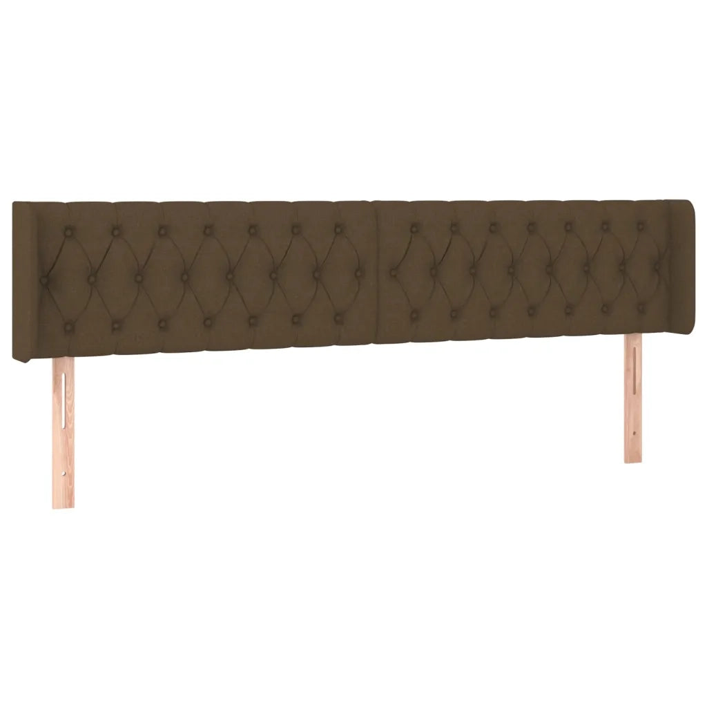 Testiera a LED Marrone Scuro 183x16x78/88 cm in Tessuto 3123589