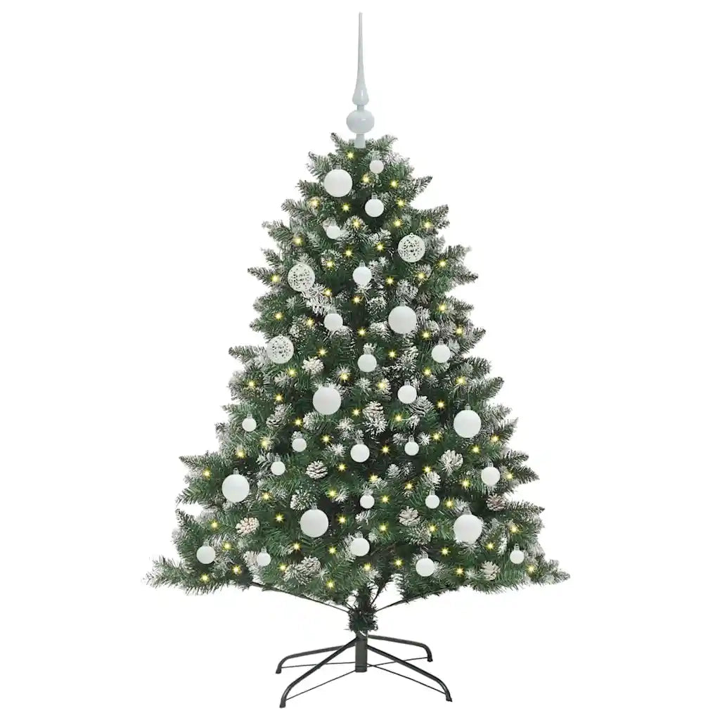 Albero di Natale artificiale con 150 LED Verde 120 cm 3395212
