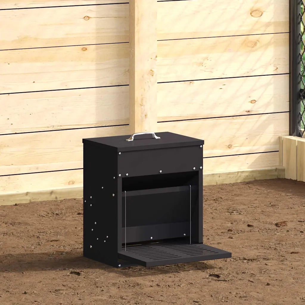 Mangiatore a Pedale per Pollo Nero 33 x 42 x 40 cm 874690