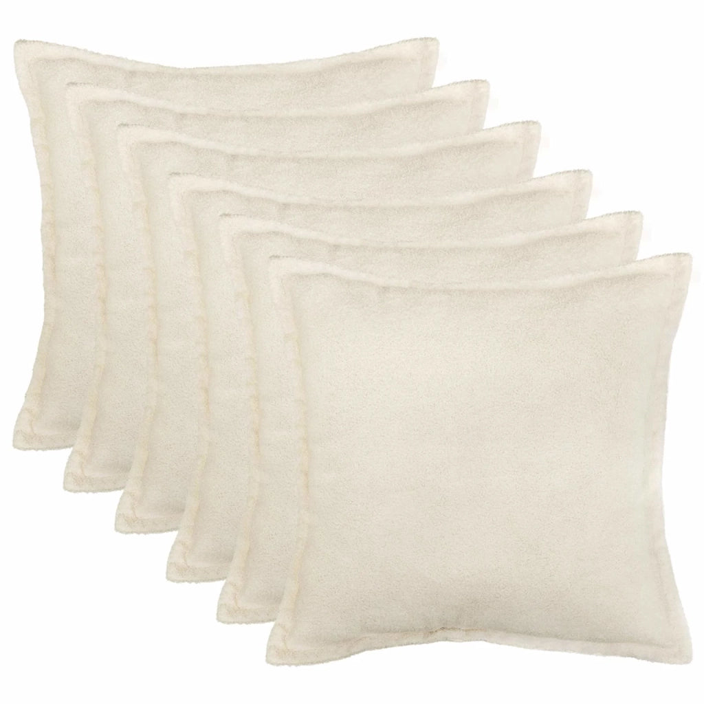 Federa 6 pcs HOUTEN Crema 30 x 30 cm Bouclé 915852