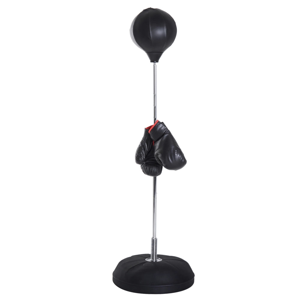 Set da boxe con punching ball regolabile in altezza ¨C Minimal ¨C 126-144 cm nero