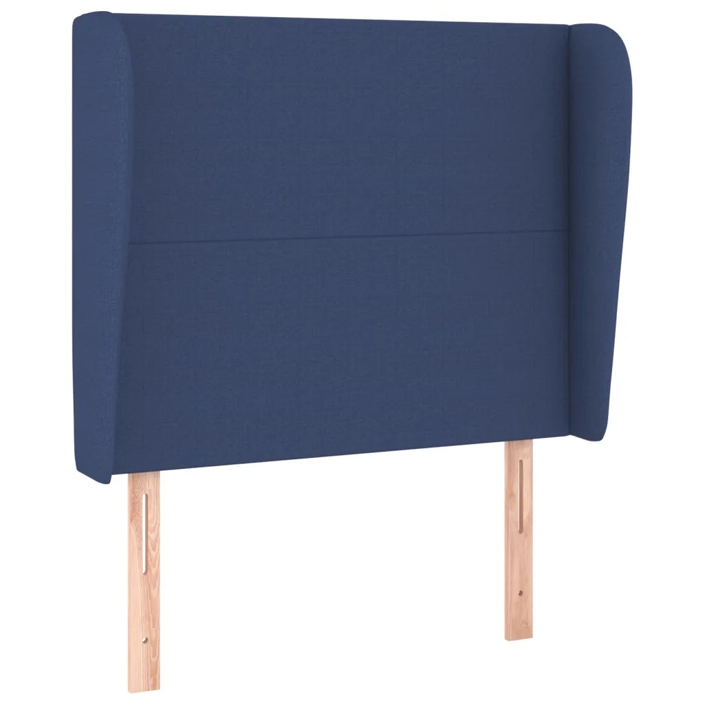 Testiera | Testata ad Orecchio Blu 103x23x118/128 cm in Tessuto