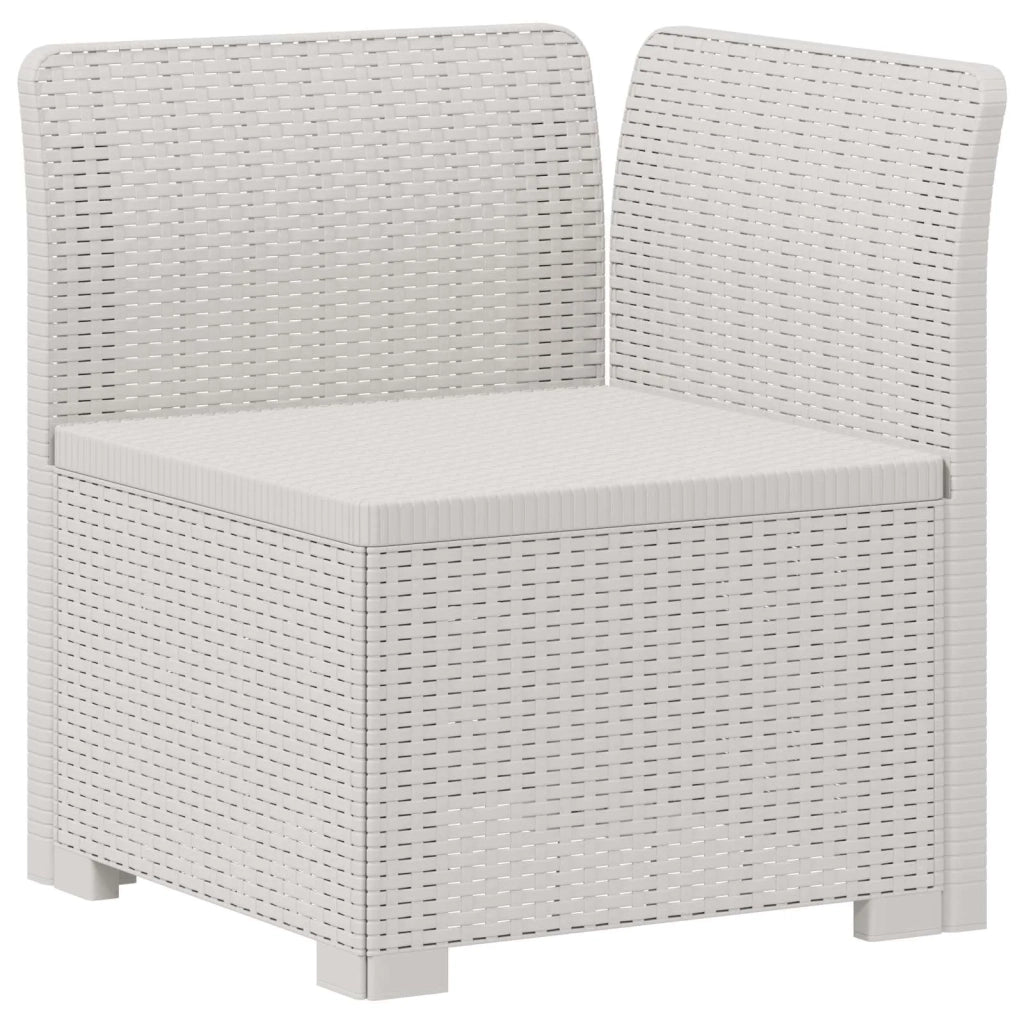 Divano da Giardino a 4 Posti in Stile Rattan PP Bianco 3443852
