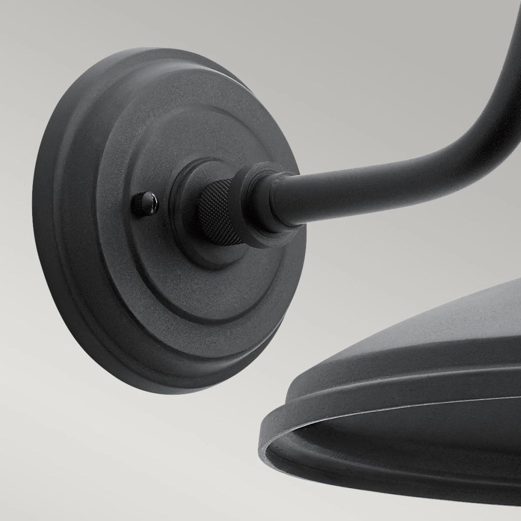 Applique esterna nera testurizzata E27 40W Allenbury