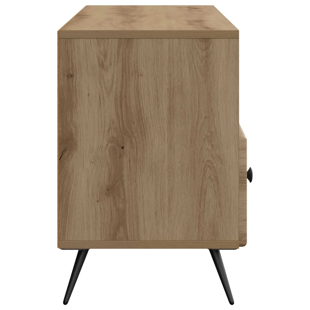 Mobile TV con cassetto-Credenza per TV Rovere Artigianale 102 x 34,5 x 50 cm 618721