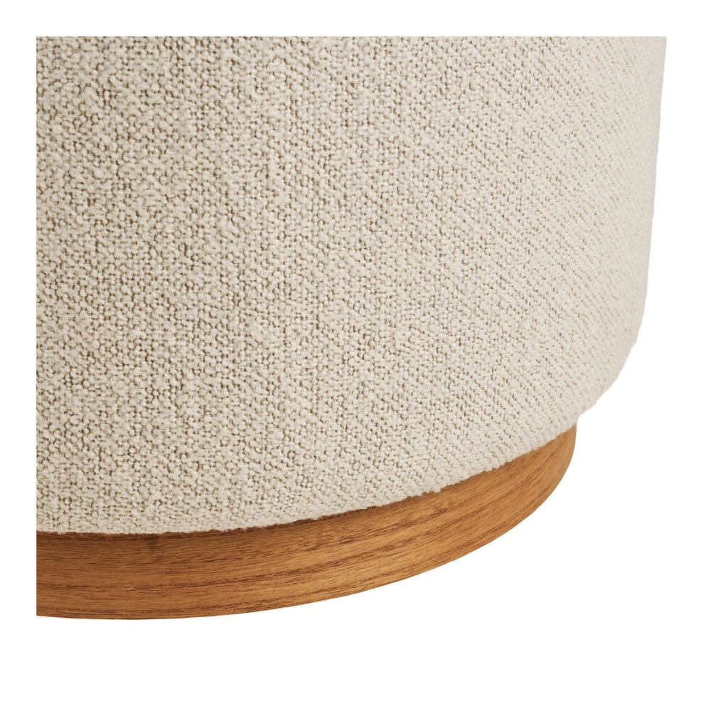 Pouf Daisy, Bianco, Poliestere, 50x50x41 cm