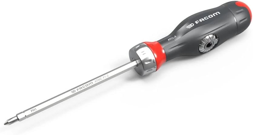 Composizione di cacciaviti 3 in 1 protwist multilame a doppio cricchetto con composizione di prese da 1/4" manico ergonomico bi-materiale, cricchetto 45 denti di alta qualità, 12 pezzi