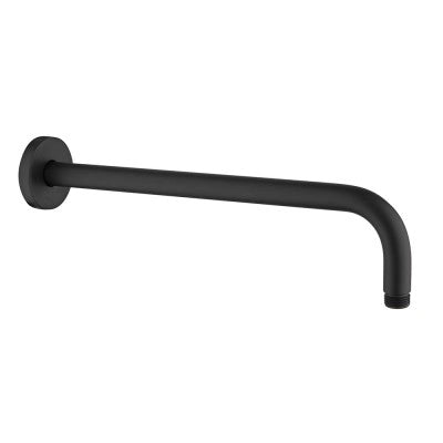 Set doccia con braccio 40 cm e soffione 30 cm in inox nero opaco